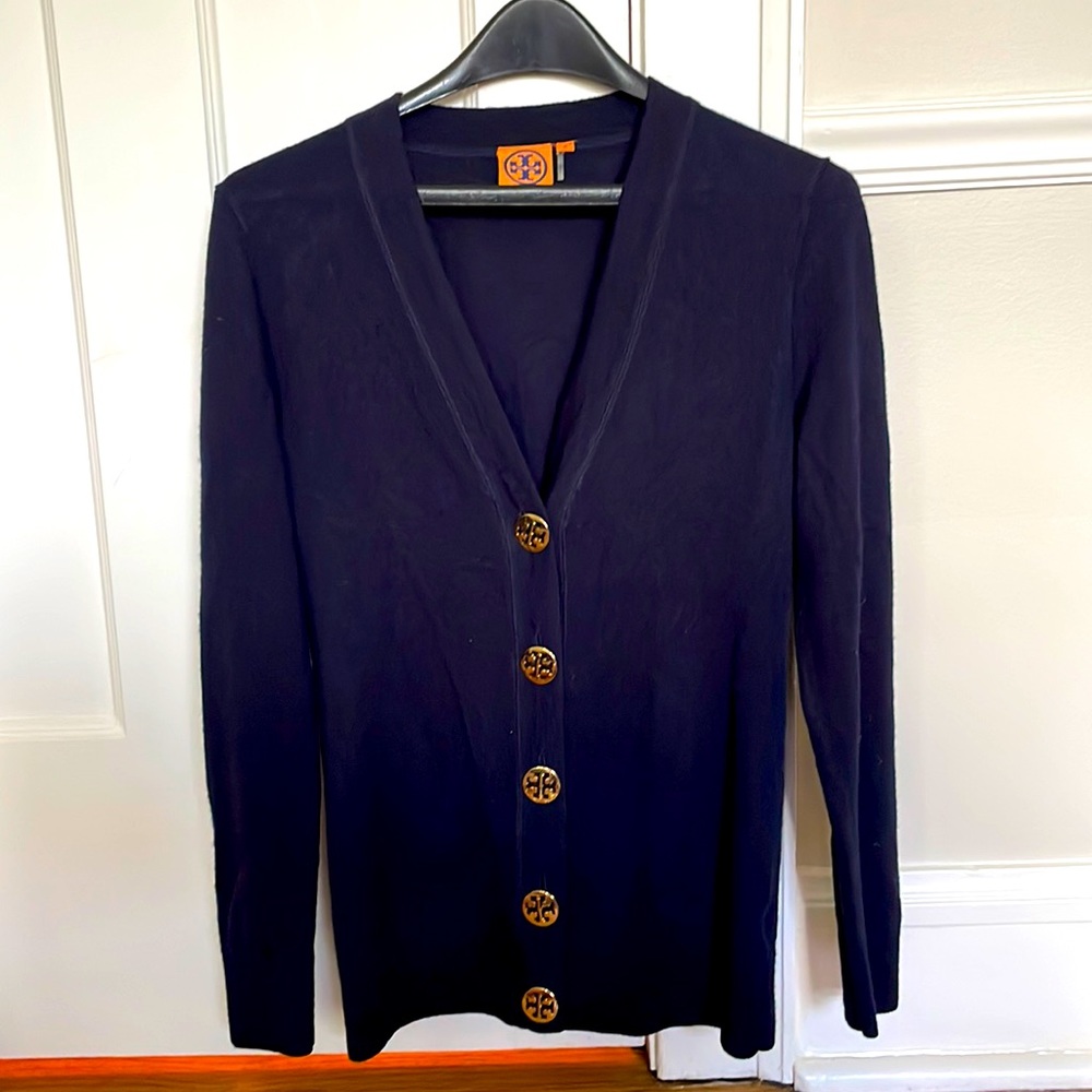 Tory Burch navy cardigan